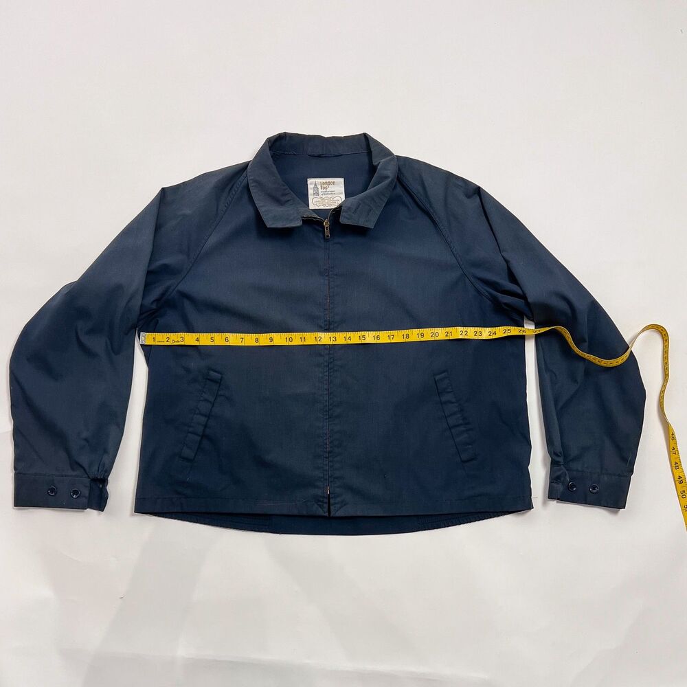 Vintage 60s London Fog Navy Blue Harrington Swing Jacket Large